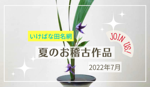 いけばな田名網｜2022年7月ー夏のお花は迫力満点！いけばな作品
