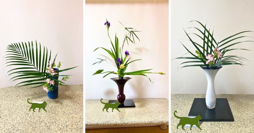 池坊 いけばな田名網 お稽古作品 自由花、立花