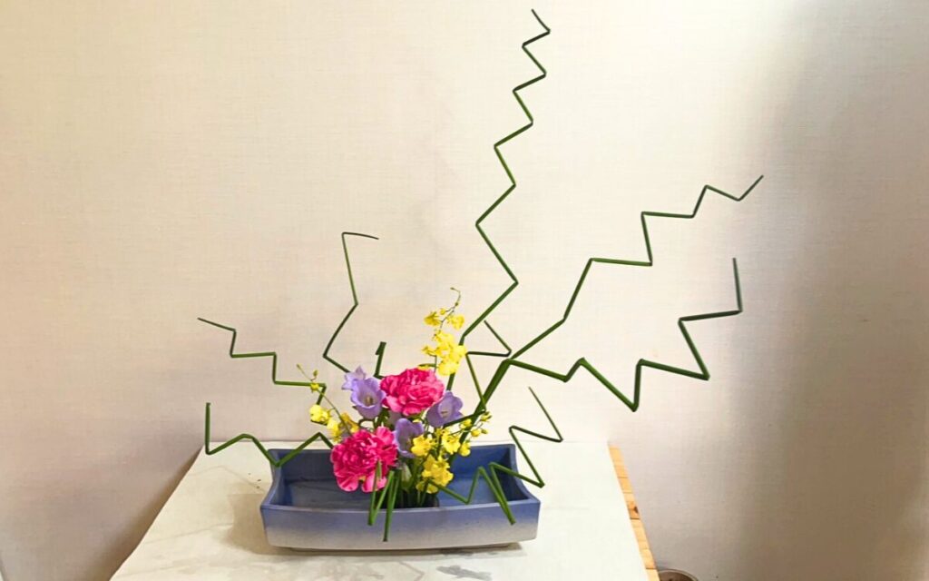松野いけばな教室　お稽古作品　自由花