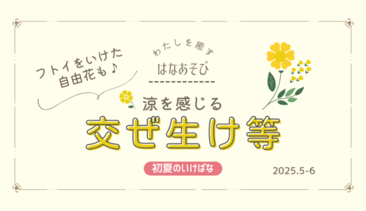 初夏のいけばな｜涼をかんじる交ぜ生け・自由花等