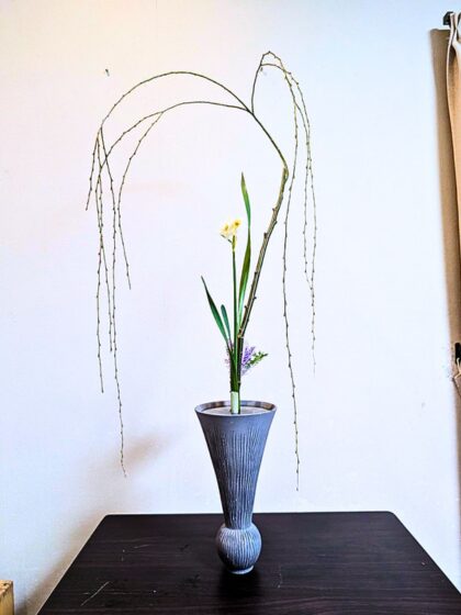池坊　片岡いけばな教室　お稽古作品　生花新風体