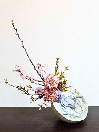 池坊 片岡いけばな教室 お稽古作品 自由花