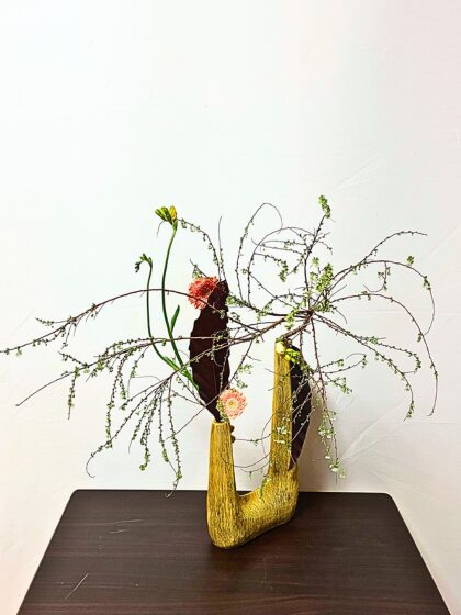 池坊　片岡いけばな教室　お稽古作品　自由花