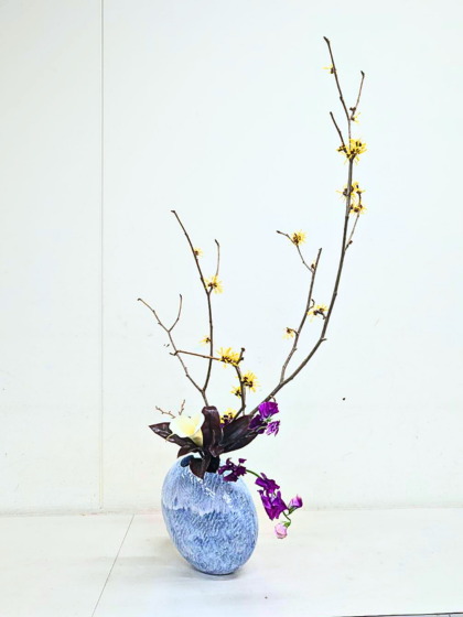 アイミティ浜松いけばな(池坊)臨時:曳馬教室 お稽古作品 自由花