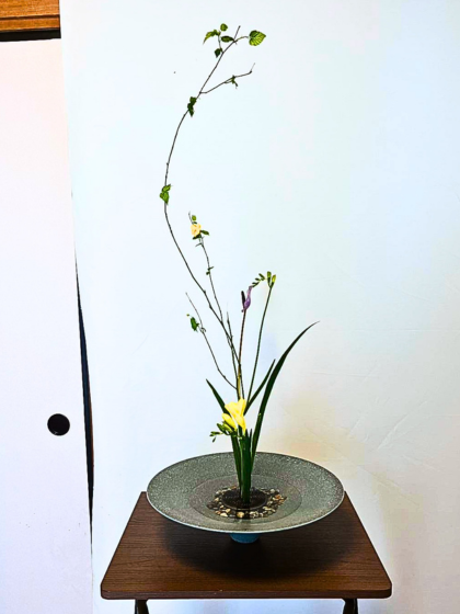 池坊　片岡いけばな教室　お稽古作品　生花新風体