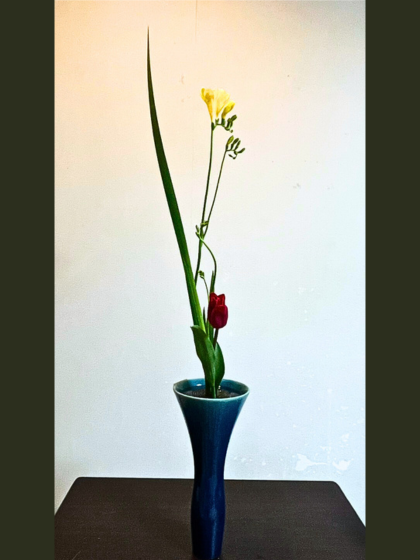 池坊　片岡いけばな教室　お稽古作品　生花新風体