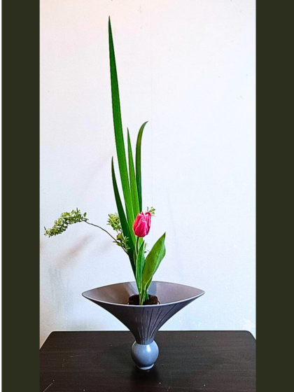 池坊　片岡いけばな教室　お稽古作品　三種生