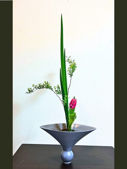 池坊　片岡いけばな教室　お稽古作品　三種生