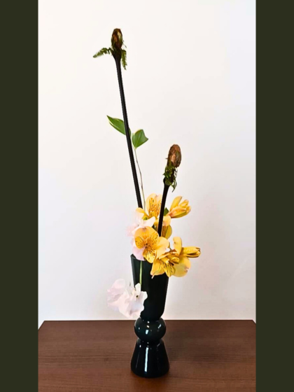 池坊　片岡いけばな教室　お稽古作品　自由花