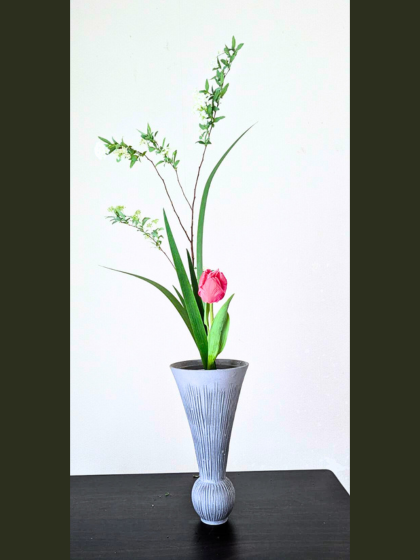 池坊　片岡いけばな教室　お稽古作品　三種生