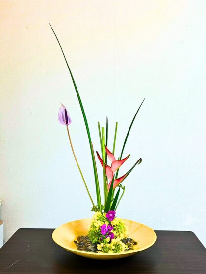 池坊 片岡いけばな教室 お稽古作品 自由花