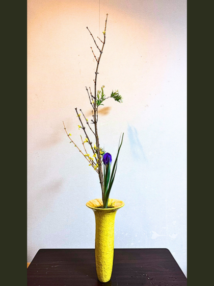 池坊 片岡いけばな教室 お稽古作品 三種生