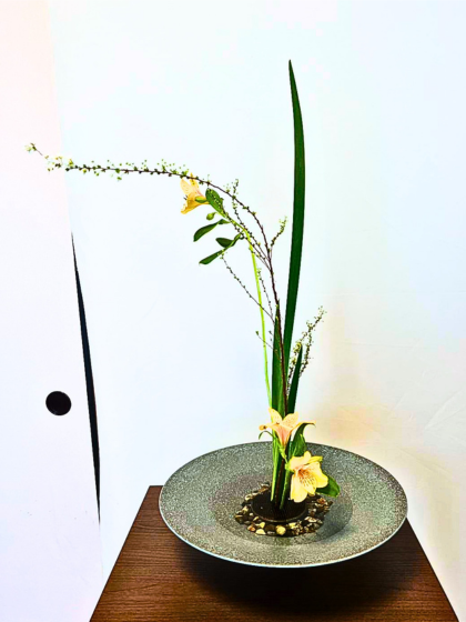 池坊　片岡いけばな教室　お稽古作品　生花新風体