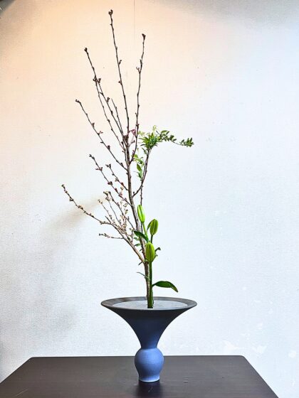 池坊 片岡いけばな教室 お稽古作品 三種生