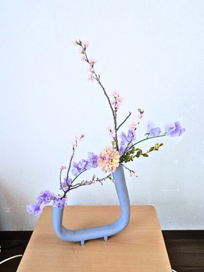 池坊　片岡いけばな教室　お稽古作品　自由花