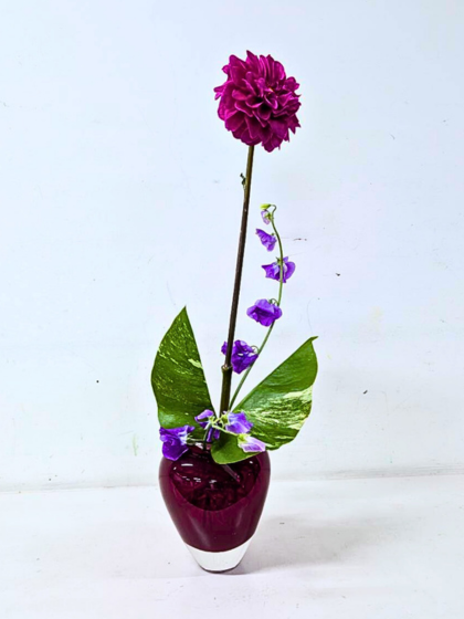 アイミティ浜松いけばな(池坊)臨時:曳馬教室 お稽古作品 自由花