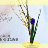 片岡いけばな教室｜2026年3月お稽古作品　三種生