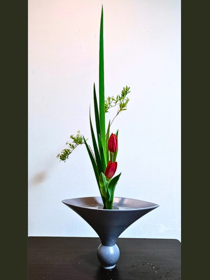 池坊 片岡いけばな教室 お稽古作品 三種生