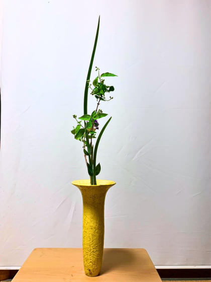 池坊　片岡いけばな教室　お稽古作品　生花新風体