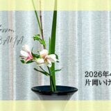 片岡いけばな教室｜春のいけばな　繊細な線構成による生花新風体、自由花