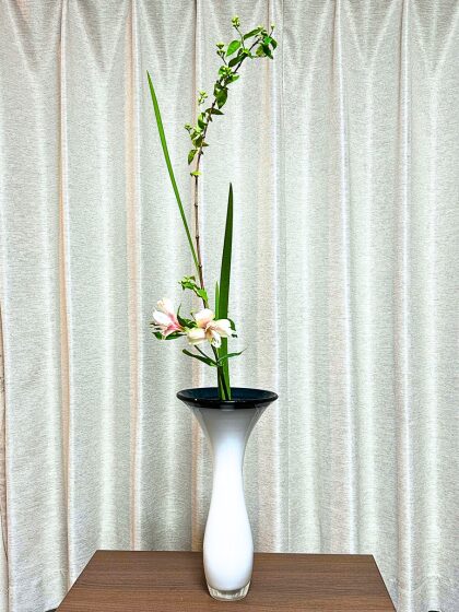 池坊　片岡いけばな教室　お稽古作品　生花新風体