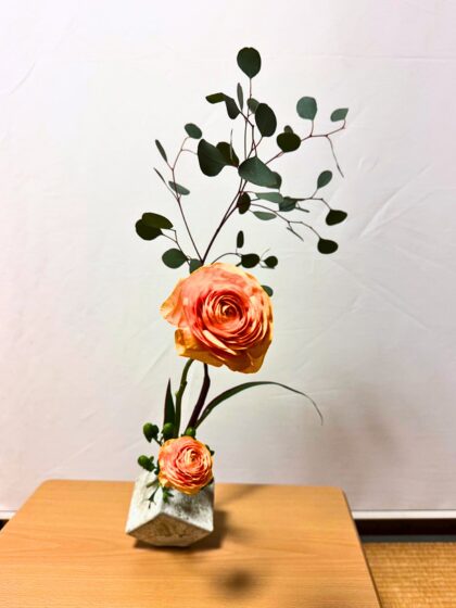 池坊 片岡いけばな教室 お稽古作品 自由花