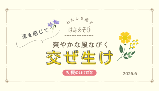 初夏のいけばな｜爽やかな風なびく交ぜ生け