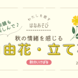 秋のいけばな｜夏の余韻と秋の情緒を感じる自由花・立て花