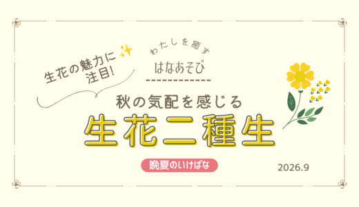 晩夏のいけばな｜秋の気配を感じる生花二種生