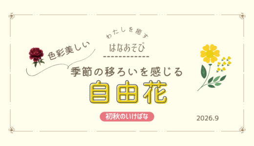初秋のいけばな｜季節の移ろいを感じる自由花